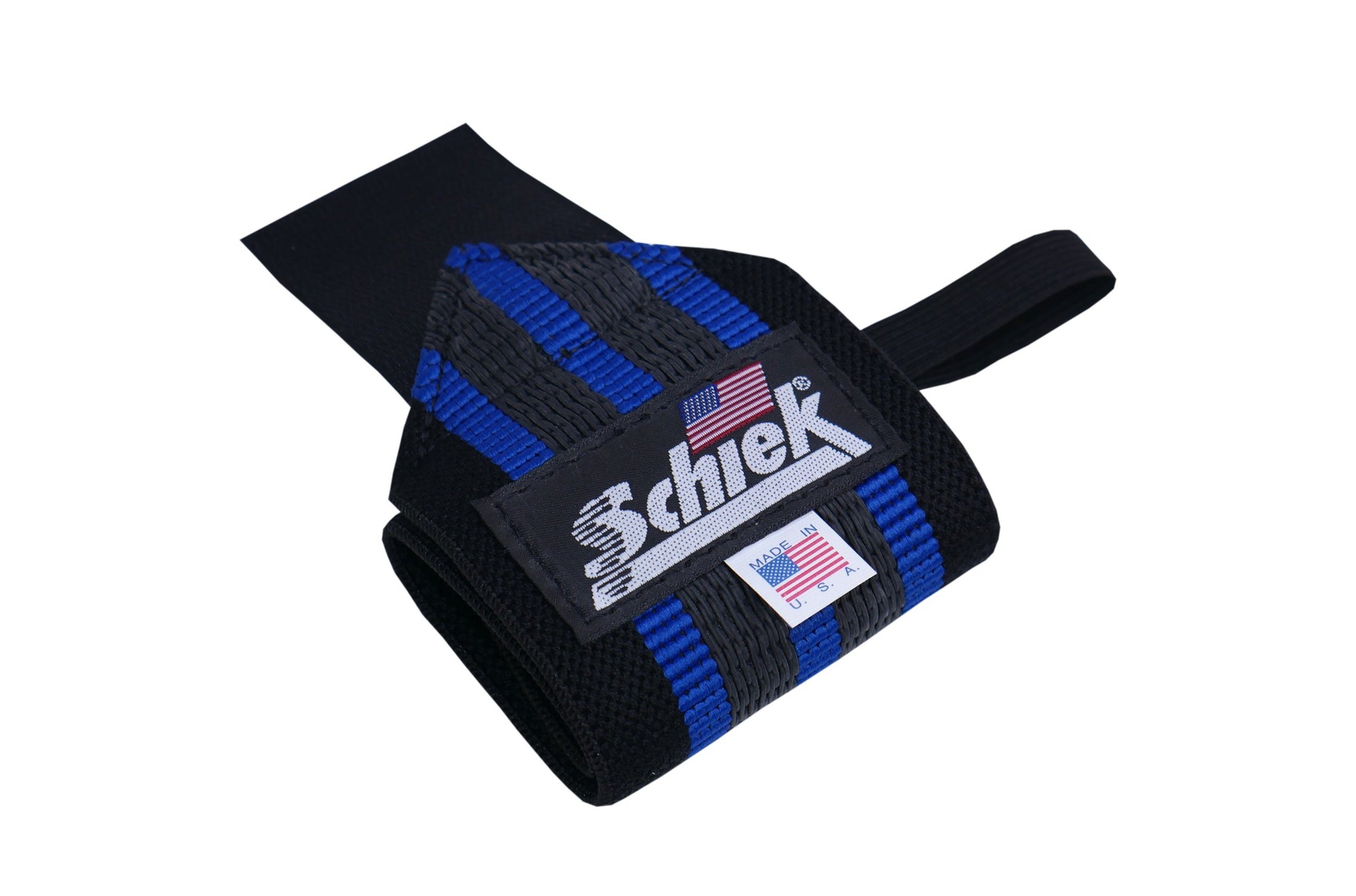 Blue and Black Schiek Heavy Duty Wrist Wrap <black>